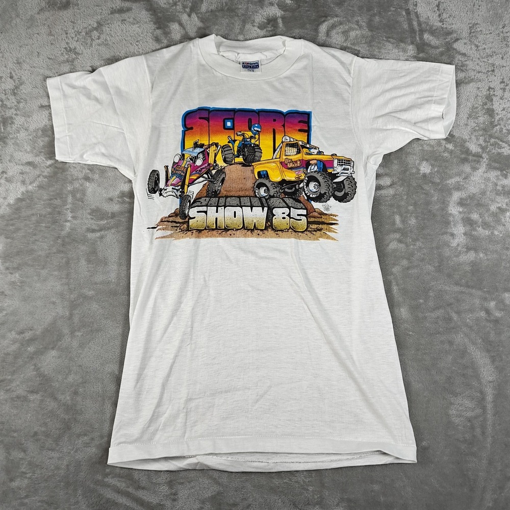 Vintage Score Show 85 Shirt Boys Large‎ Car Truck Racing Single Stitch USA New